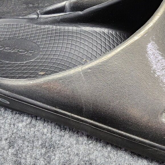 Oofos Ooahh Slate Black Slide Sandal Recovery Comfort Slip On Unisex M 9 W 11 - Picture 2 of 14